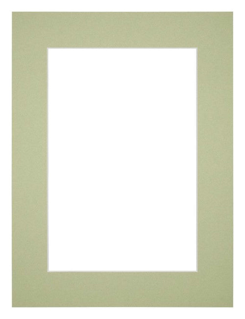 Passepartout 60x80cm Karton Mintgrün Rand 5cm Gerade - Vorne | Yourdecoration.de