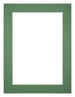 Passepartout 45x60cm Karton Waldgrün Rand 4cm Gerade - Vorne | Yourdecoration.de