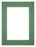 Passepartout 45x60cm Karton Waldgrün Rand 5cm Gerade - Vorne | Yourdecoration.de