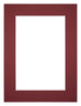Passepartout 30x40cm Karton Weinrot Rand 5cm Gerade - Vorne | Yourdecoration.de