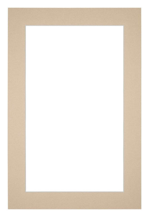 Passepartout 20x30cm Karton Beige Rand 4cm Gerade - Vorne | Yourdecoration.de