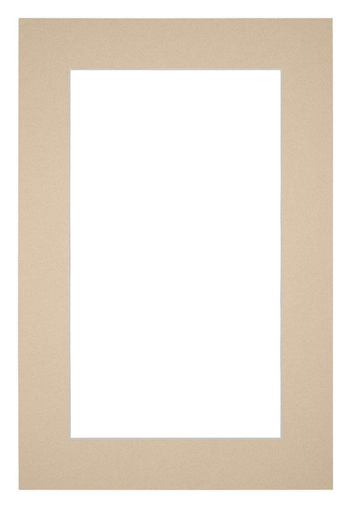 Passepartout 62x93cm Karton Beige Rand 5cm Gerade - Vorne | Yourdecoration.de