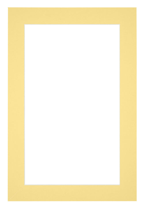 Passepartout 20x30cm Karton Gelb Rand 4cm Gerade - Vorne | Yourdecoration.de