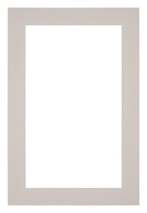 Passepartout 20x30cm Karton Grau Granit Rand 4cm Gerade - Vorne | Yourdecoration.de