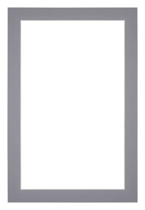 Passepartout 40x60cm Karton Grau Rand 3cm Gerade - Vorne | Yourdecoration.de