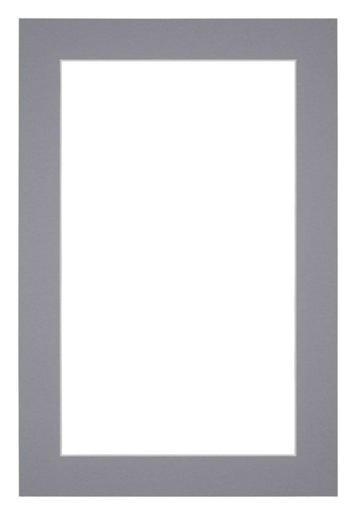 Passepartout 62x93cm Karton Grau Rand 4cm Gerade - Vorne | Yourdecoration.de