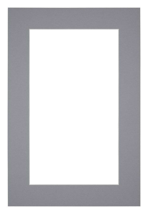 Passepartout 61x91,5cm Karton Grau Rand 5cm Gerade - Vorne | Yourdecoration.de