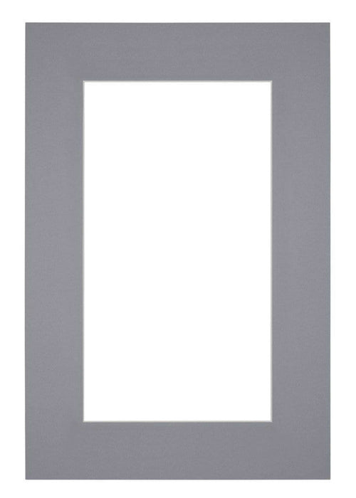 Passepartout 61x91,5cm Karton Grau Rand 6cm Gerade - Vorne | Yourdecoration.de