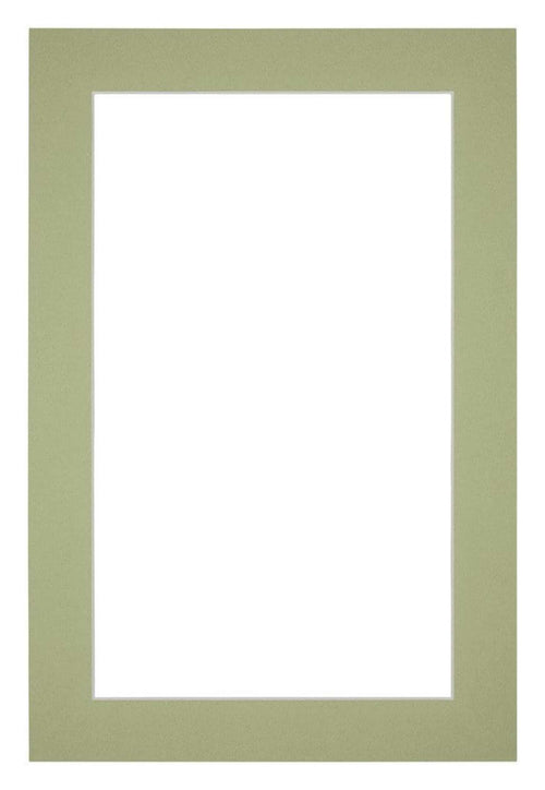 Passepartout 62x93cm Karton Mintgrün Rand 4cm Gerade - Vorne | Yourdecoration.de