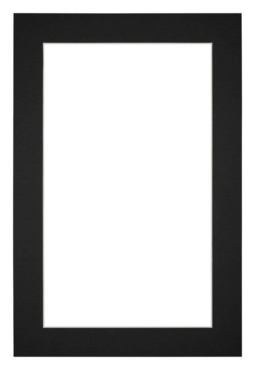 Passepartout 62x93cm Karton Schwarz Rand 4cm Gerade - Vorne | Yourdecoration.de