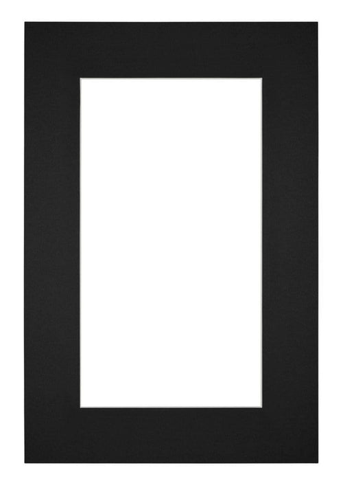 Passepartout 62x93cm Karton Schwarz Rand 6cm Gerade - Vorne | Yourdecoration.de