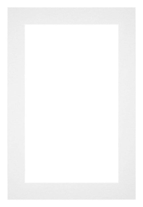 Passepartout 20x30cm Karton Weiss Rand 4cm Gerade - Vorne | Yourdecoration.de