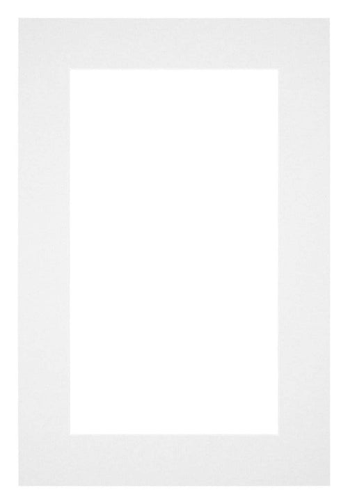 Passepartout 40x60cm Karton Weiss Rand 5cm Gerade - Vorne | Yourdecoration.de
