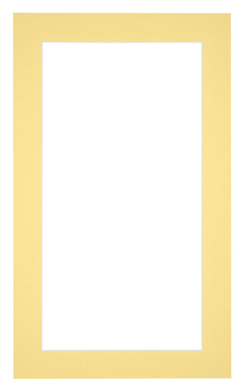 Passepartout 30x50cm Karton Gelb Rand 4cm Gerade - Vorne | Yourdecoration.de