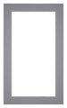 Passepartout 30x50cm Karton Grau Rand 4cm Gerade - Vorne | Yourdecoration.de