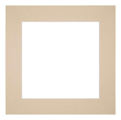 Passepartout 25x25cm Karton Beige Rand 6cm Gerade - Vorne | Yourdecoration.de