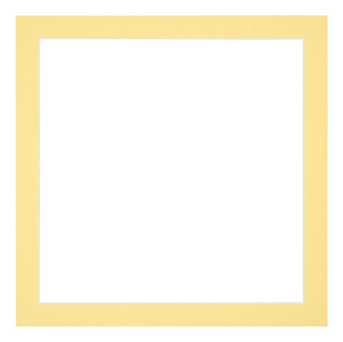 Passepartout 25x25cm Karton Gelb Rand 3cm Gerade - Vorne | Yourdecoration.de