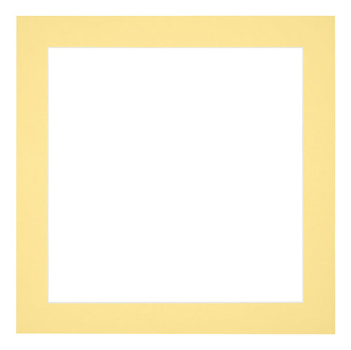 Passepartout 20x20cm Karton Gelb Rand 4cm Gerade - Vorne | Yourdecoration.de