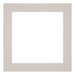 Passepartout 30x30cm Karton Grau Granit Rand 5cm Gerade - Vorne | Yourdecoration.de