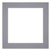 Passepartout 25x25cm Karton Grau Rand 5cm Gerade - Vorne | Yourdecoration.de