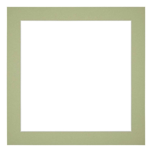 Passepartout 20x20cm Karton Mintgrün Rand 4cm Gerade - Vorne | Yourdecoration.de