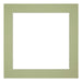 Passepartout 30x30cm Karton Mintgrün Rand 5cm Gerade - Vorne | Yourdecoration.de