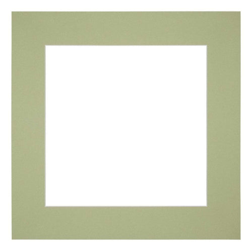 Passepartout 50x50cm Karton Mintgrün Rand 6cm Gerade - Vorne | Yourdecoration.de