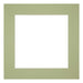 Passepartout 50x50cm Karton Mintgrün Rand 6cm Gerade - Vorne | Yourdecoration.de
