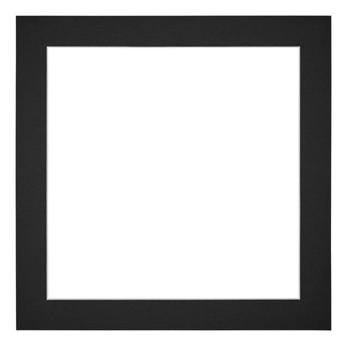 Passepartout 20x20cm Karton Schwarz Rand 4cm Gerade - Vorne | Yourdecoration.de