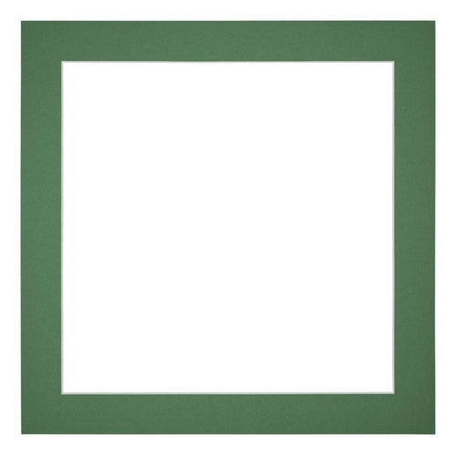 Passepartout 20x20cm Karton Waldgrün Rand 4cm Gerade - Vorne | Yourdecoration.de