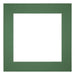 Passepartout 30x30cm Karton Waldgrün Rand 6cm Gerade - Vorne | Yourdecoration.de