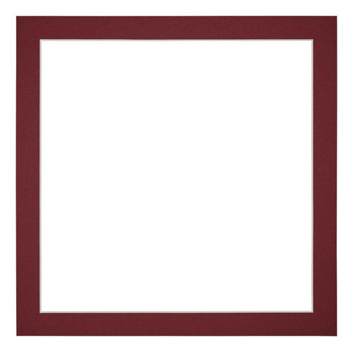 Passepartout 30x30cm Karton Weinrot Rand 3cm Gerade - Vorne | Yourdecoration.de