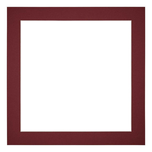 Passepartout 20x20cm Karton Weinrot Rand 4cm Gerade - Vorne | Yourdecoration.de