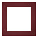 Passepartout 25x25cm Karton Weinrot Rand 6cm Gerade - Vorne | Yourdecoration.de