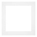 Passepartout 25x25cm Karton Weiss Rand 5cm Gerade - Vorne | Yourdecoration.de