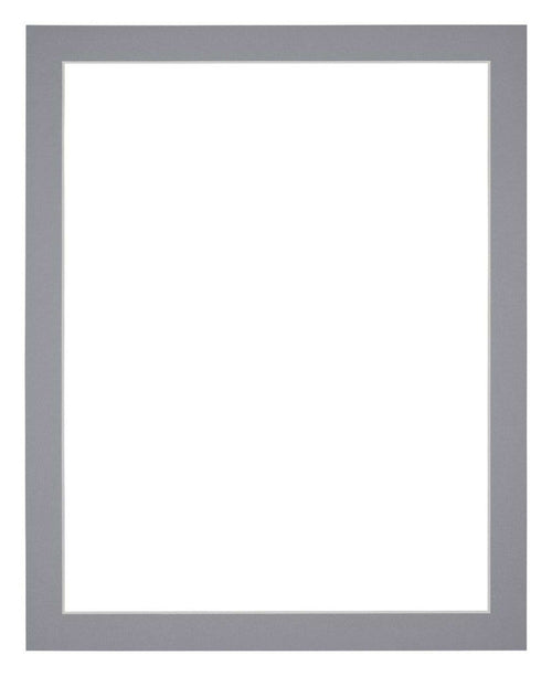 Passepartout 40x50cm Karton Grau Rand 3cm Gerade - Vorne | Yourdecoration.de