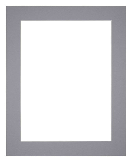 Passepartout 40x50cm Karton Grau Rand 5cm Gerade - Vorne | Yourdecoration.de