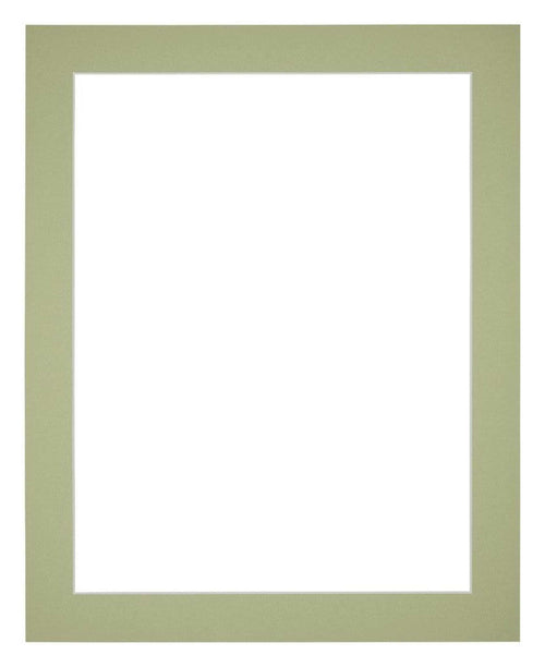 Passepartout 28x35cm Karton Mintgrün Rand 4cm Gerade - Vorne | Yourdecoration.de