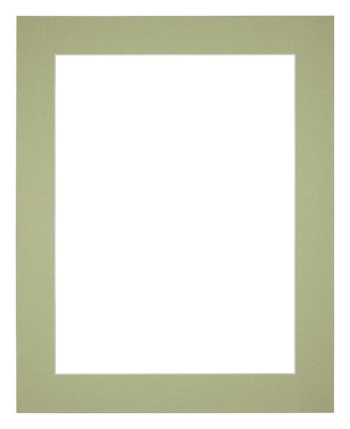 Passepartout 40x50cm Karton Mintgrün Rand 5cm Gerade - Vorne | Yourdecoration.de