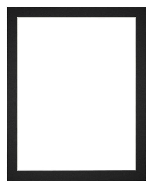 Passepartout 40x55cm Karton Schwarz Rand 3cm Gerade - Vorne | Yourdecoration.de