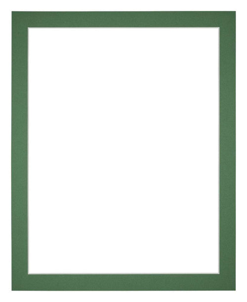 Passepartout 24x30cm Karton Waldgrün Rand 3cm Gerade - Vorne | Yourdecoration.de