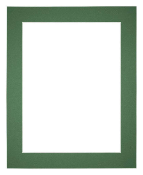 Passepartout 35x45cm Karton Waldgrün Rand 5cm Gerade - Vorne | Yourdecoration.de