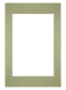 Passepartout 40x60cm Karton Mintgrün  Rand Gerade - Vorne | Yourdecoration.de