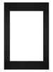 Passepartout 40x60cm Karton Schwarz Rand Gerade - Vorne | Yourdecoration.de