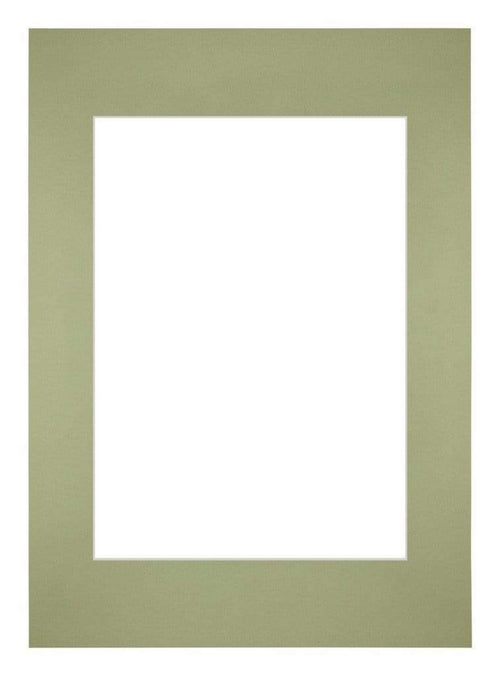 Passepartout 42x59,4cm A2/A3 Karton Mintgrün  Rand Gerade - Vorne | Yourdecoration.de