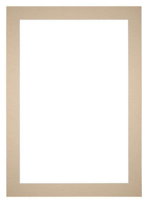 Passepartout 50x70cm Karton Beige Rand 5cm Gerade - Vorne | Yourdecoration.de