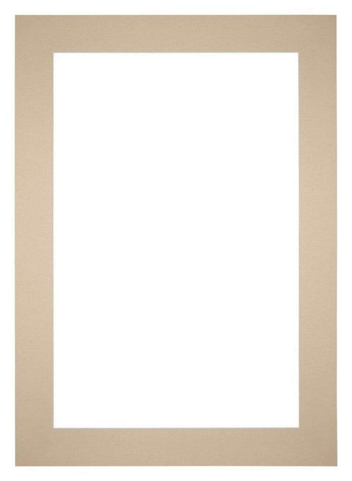Passepartout 25x35cm Karton Beige Rand 6cm Gerade - Vorne | Yourdecoration.de