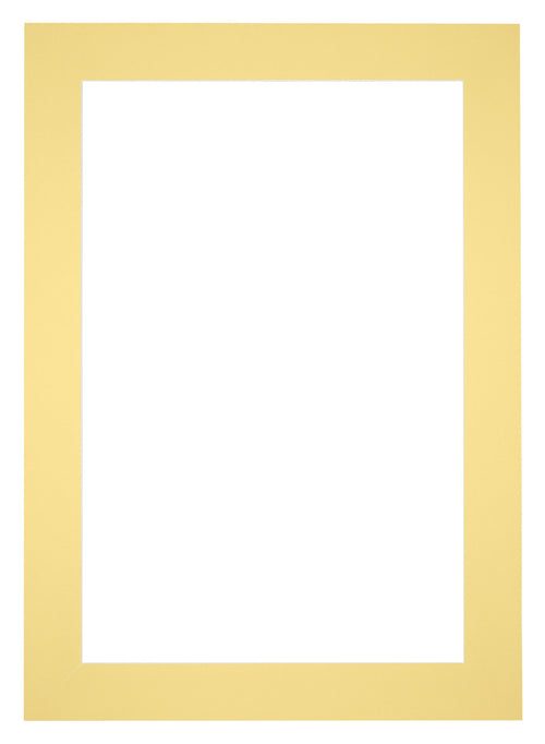 Passepartout 35x50cm Karton Gelb Rand 6cm Gerade - Vorne | Yourdecoration.de
