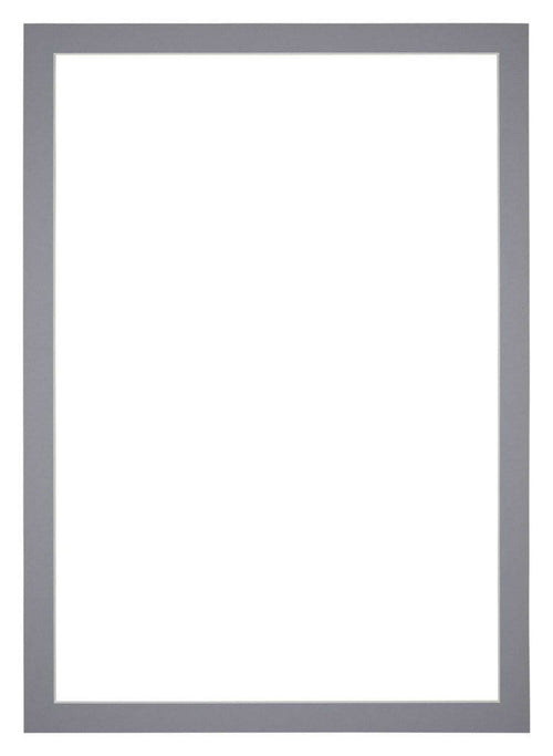 Passepartout 30x42cm Karton Grau Rand 3cm Gerade - Vorne | Yourdecoration.de