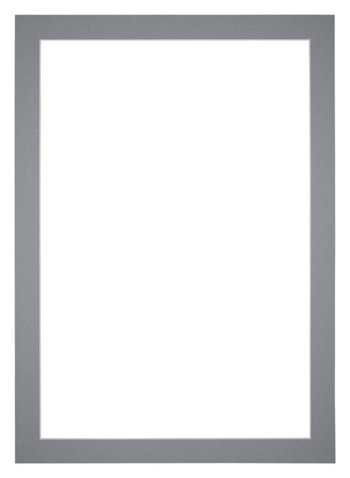 Passepartout 60x84cm Karton Grau Rand 4cm Gerade - Vorne | Yourdecoration.de